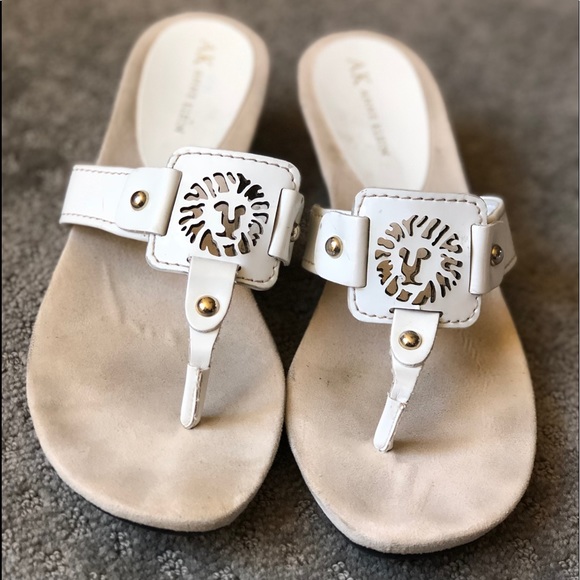 anne klein sandals white